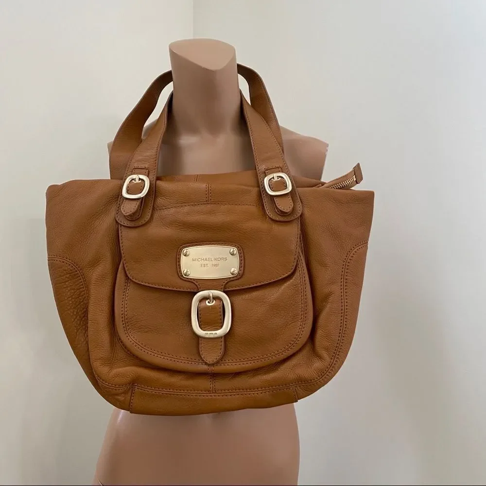 Michael Kors tan/brown satchel butter soft leather